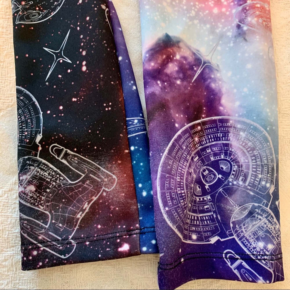 ☘️ Underboss Star Trek Galaxy Leggings Size M - Picture 7 of 8